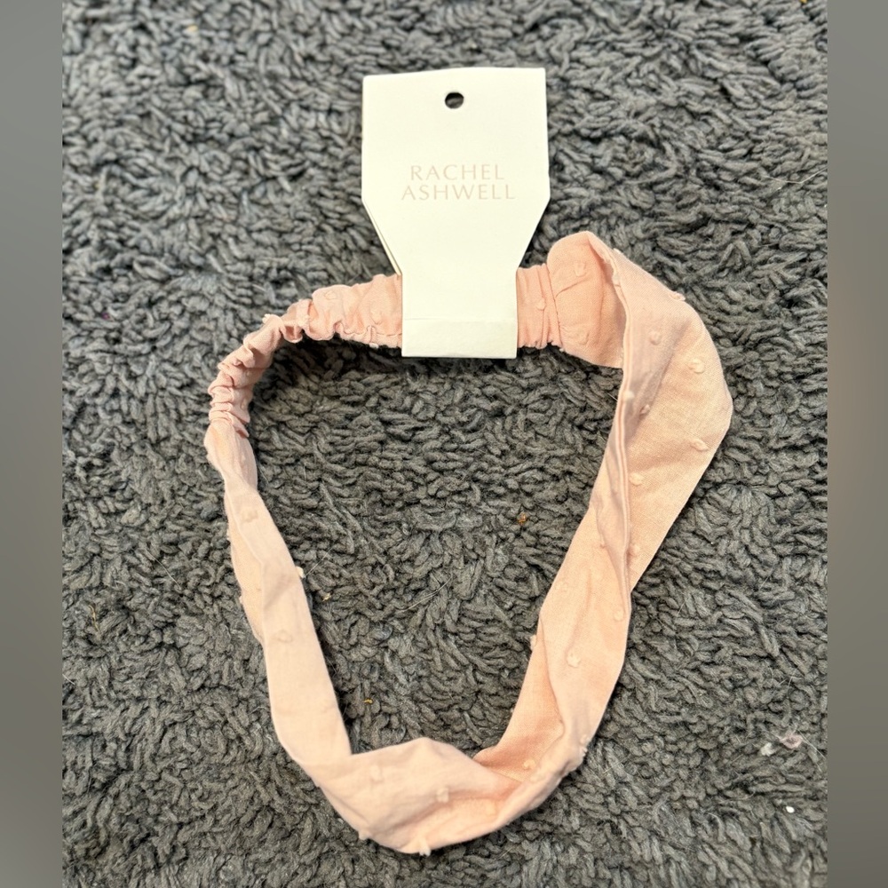 NWT light pink textured Rachel Ashwell stretch little girls headband